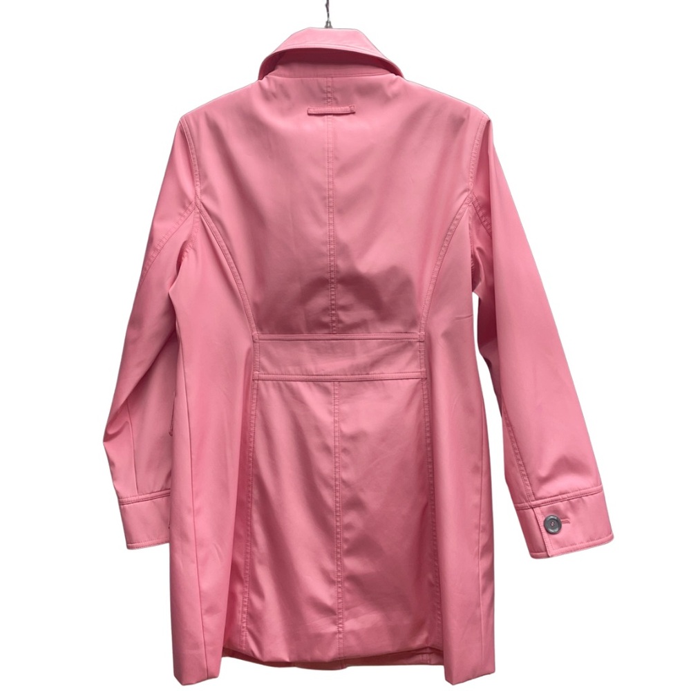Talbots Pink Button Front Rain Coat Jacket,  Sz 10P - Picture 2 of 8